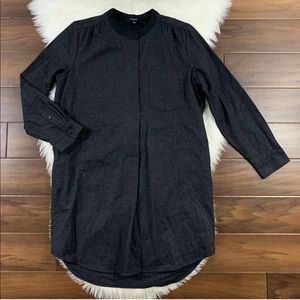 Madewell Gray Flannel Latitude Shirt Dress